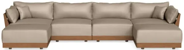 Modular Bondi Espresso 4-Seater U-Sectional in Oat | Classic Blend