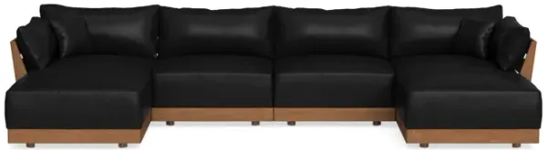 Modular Bondi Espresso 4-Seater U-Sectional in Onyx | Classic Blend