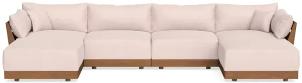 Modular Bondi Espresso 4-Seater U-Sectional in Peony | Classic Blend