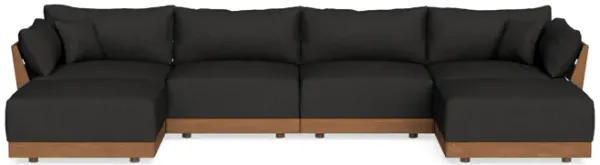 Modular Bondi Espresso 4-Seater U-Sectional in Peppercorn | Classic Blend