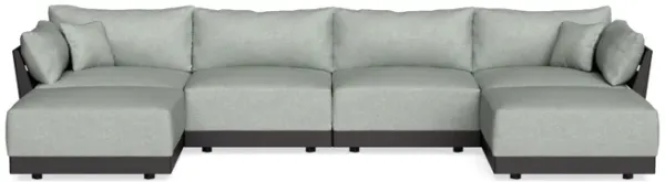 Modular Bondi Black 4-Seater U-Sectional in Spa | Classic Blend