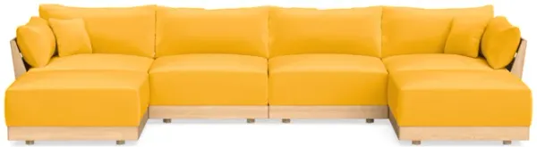 Modular Bondi Latte 4-Seater U-Sectional in Marigold | Classic Blend