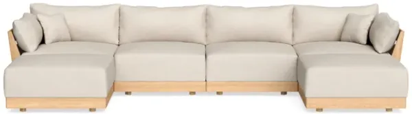 Modular Bondi Latte 4-Seater U-Sectional in Seashell | Classic Blend
