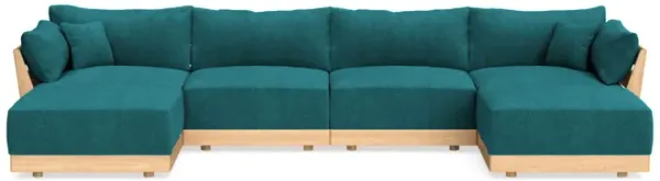Modular Bondi Latte 4-Seater U-Sectional in Ocean | Classic Blend