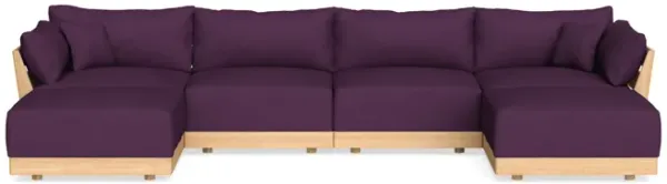 Modular Bondi Latte 4-Seater U-Sectional in Aubergine | Classic Blend