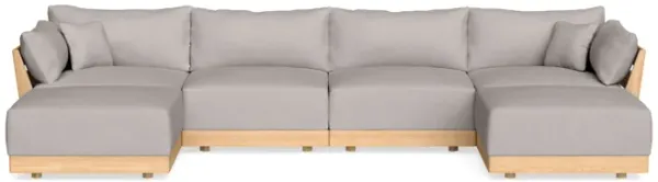 Modular Bondi Latte 4-Seater U-Sectional in Cloud | Classic Blend