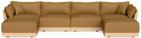 Modular Bondi Latte 4-Seater U-Sectional in Dijon | Classic Blend