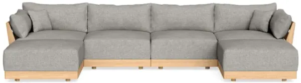 Modular Bondi Latte 4-Seater U-Sectional in Fog | Classic Blend
