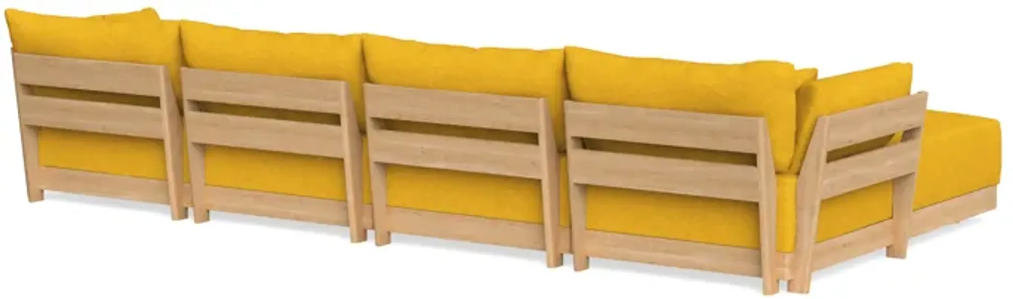 Modular Bondi Latte 4 Seater U Sectional In Sunflower Classic Blend ...