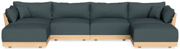 Modular Bondi Latte 4-Seater U-Sectional in Ocean Gray | Classic Blend