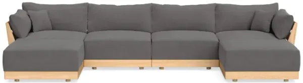 Modular Bondi Latte 4-Seater U-Sectional in Burnt Ember | Classic Blend
