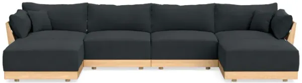 Modular Bondi Latte 4-Seater U-Sectional in Obsidian | Classic Blend