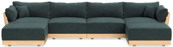 Modular Bondi Latte 4-Seater U-Sectional in Nightfall | Classic Blend