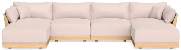Modular Bondi Latte 4-Seater U-Sectional in Peony | Classic Blend