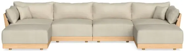 Modular Bondi Latte 4-Seater U-Sectional in Almond | Classic Blend