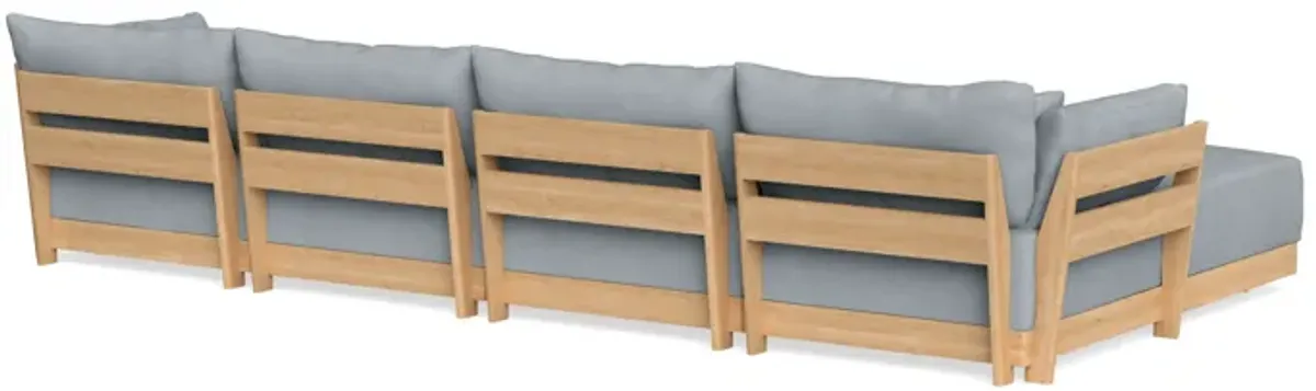Modular Bondi Latte 4-Seater U-Sectional in Ash | Memory Foam Blend