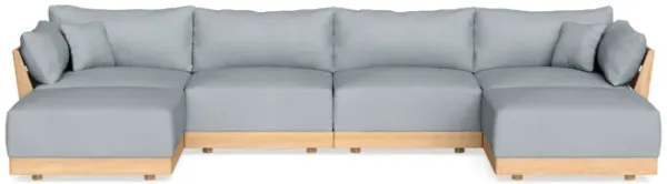 Modular Bondi Latte 4-Seater U-Sectional in Ash | Memory Foam Blend