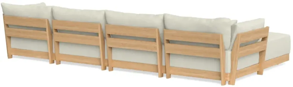 Modular Bondi Latte 4-Seater U-Sectional in Eggshell | Memory Foam Blend