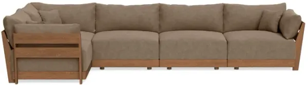 Modular Bondi Espresso 5-Seater L-Sectional in Coffee | Classic Blend