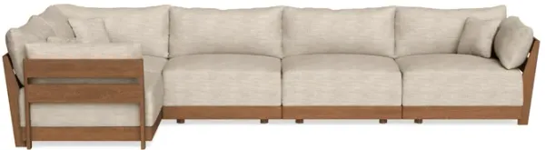 Modular Bondi Espresso 5-Seater L-Sectional in Wheat | Classic Blend