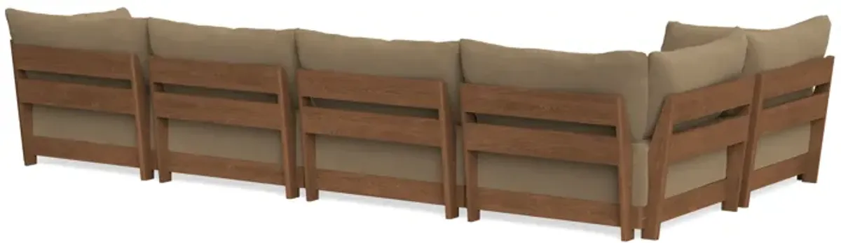 Modular Bondi Espresso 5-Seater L-Sectional in Macchiato | Classic Blend