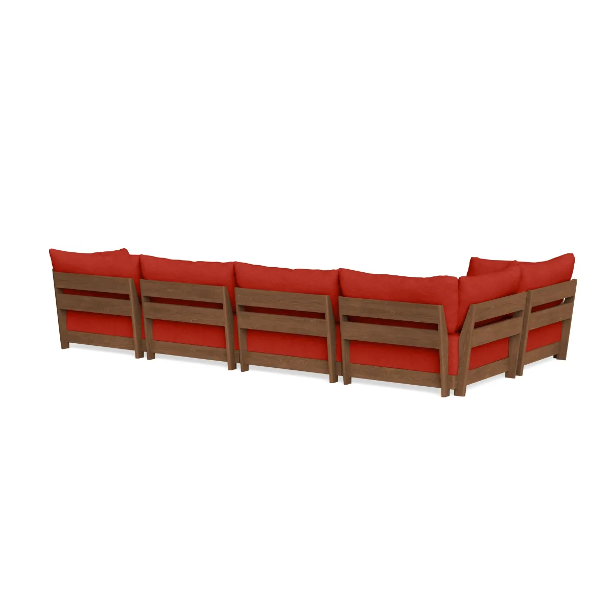 Modular Bondi Espresso 5-Seater L-Sectional in Cayenne | Classic Blend