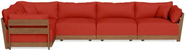 Modular Bondi Espresso 5-Seater L-Sectional in Cayenne | Classic Blend