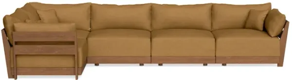 Modular Bondi Espresso 5-Seater L-Sectional in Dijon | Classic Blend