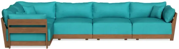 Modular Bondi Espresso 5-Seater L-Sectional in Pool | Classic Blend