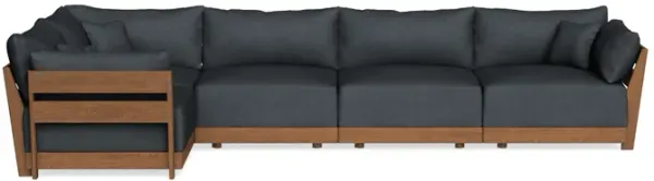 Modular Bondi Espresso 5-Seater L-Sectional in Stone Gray | Classic Blend