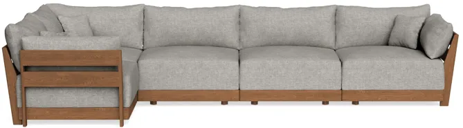 Modular Bondi Espresso 5-Seater L-Sectional in Fog | Classic Blend
