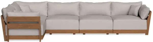 Modular Bondi Espresso 5-Seater L-Sectional in Cloud | Classic Blend