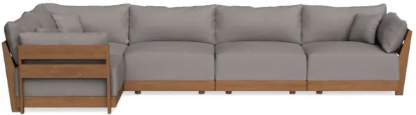 Modular Bondi Espresso 5-Seater L-Sectional in Cement | Classic Blend