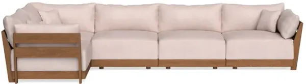 Modular Bondi Espresso 5-Seater L-Sectional in Blush | Classic Blend