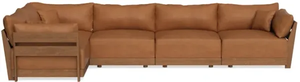 Modular Bondi Espresso 5-Seater L-Sectional in Whiskey | Classic Blend