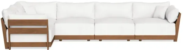 Modular Bondi Espresso 5-Seater L-Sectional in Snow | Classic Blend