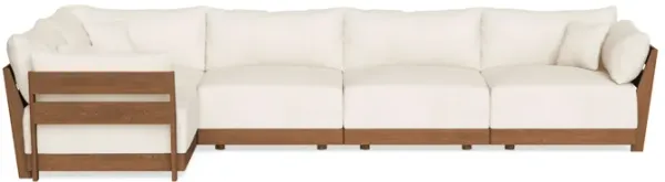 Modular Bondi Espresso 5-Seater L-Sectional in Powder | Classic Blend