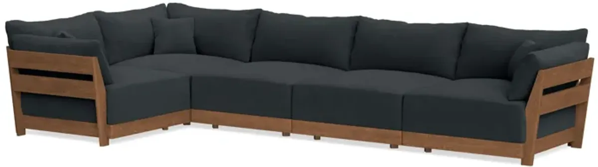 Modular Bondi Espresso 5-Seater L-Sectional in Obsidian | Classic Blend
