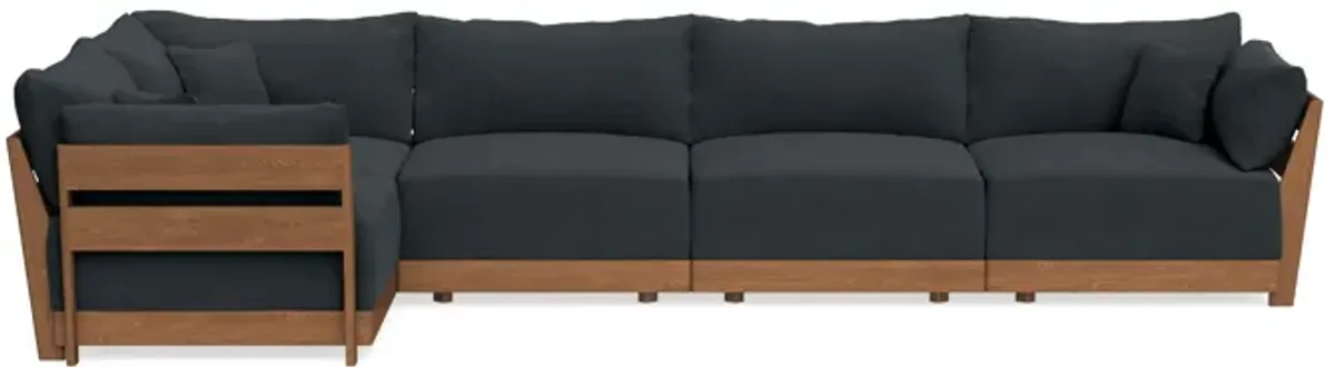 Modular Bondi Espresso 5-Seater L-Sectional in Obsidian | Classic Blend