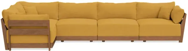 Modular Bondi Espresso 5-Seater L-Sectional in Honey | Classic Blend