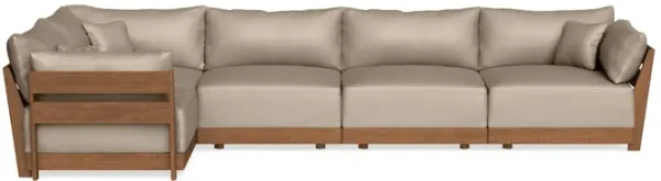 Modular Bondi Espresso 5-Seater L-Sectional in Oat | Classic Blend