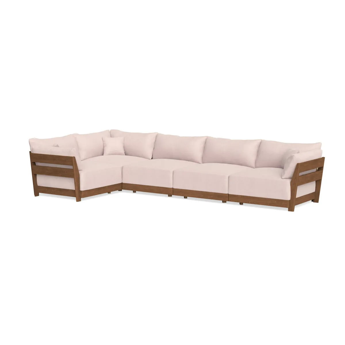 Modular Bondi Espresso 5-Seater L-Sectional in Peony | Classic Blend