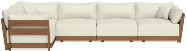 Modular Bondi Espresso 5-Seater L-Sectional in Eggshell | Classic Blend