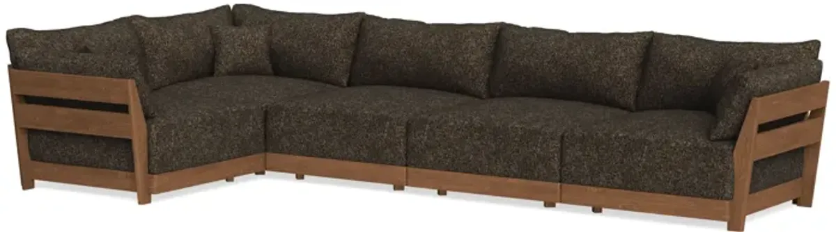 Modular Bondi Espresso 5-Seater L-Sectional in Phantom | Classic Blend