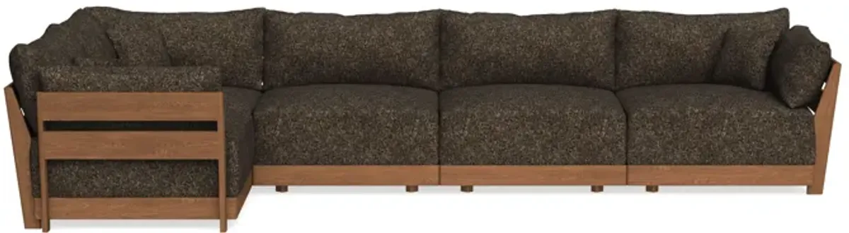 Modular Bondi Espresso 5-Seater L-Sectional in Phantom | Classic Blend
