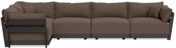 Modular Bondi Black 5-Seater L-Sectional in Chocolate | Classic Blend
