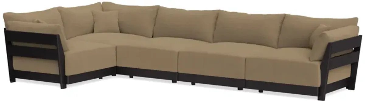 Modular Bondi Black 5-Seater L-Sectional in Macchiato | Classic Blend