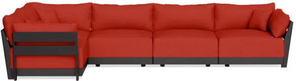 Modular Bondi Black 5-Seater L-Sectional in Cayenne | Classic Blend