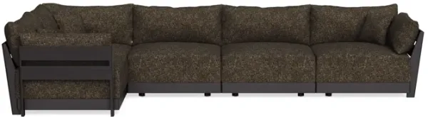 Modular Bondi Black 5-Seater L-Sectional in Phantom | Classic Blend