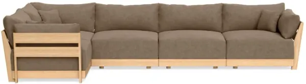 Modular Bondi Latte 5-Seater L-Sectional in Coffee | Classic Blend